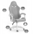 Fotel gamingowy HELL'S CHAIR HC- 1008 2.0 Szaro-biały Mesh tkanina szary