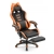 FOTEL GAMINGOWY Biurowy Hell's Chair HC- 1039 2.0 Orange z podnóżkiem