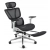 Fotel biurowy ergonomiczny Hell's Chair HC- 1044 Czarny Biały Tkanina