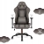 FOTEL GAMINGOWY Biurowy Obrotowy Hell's Chair HC- 1013 Grey- Black Tkanina