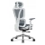 Fotel biurowy ergonomiczny obrot. Hell's Chair HC- 1044 Szary Biały TKANINA