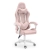 Fotel gamingowy HELL'S CHAIR Rainbow Różowy tkanina szary