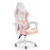 Fotel Gamingowy Hell's Chair Rainbow 2.0 Pink White Różowy Biały Ekoskóra