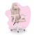 Fotel gamingowy HELL'S CHAIR HC- 1000 Kids Pink- White- tkanina