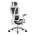 Fotel biurowy ergonomiczny Hell's Chair HC- 1044 Czarny Biały Tkanina