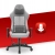 FOTEL GAMINGOWY Biurowy Obrotowy Hell's Chair HC-1006 Grey- Black Tkanina