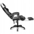 FOTEL GAMINGOWY Biurowy Hell's Chair HC- 1039 2.0 White z podnóżkiem