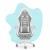 FOTEL GAMINGOWY Dla dzieci Hell's Chair HC-1039 2.0 White-Grey z podnóżkiem