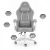 Fotel gamingowy HELL'S CHAIR HC- 1008 2.0 Szaro-biały Mesh tkanina szary