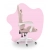 Fotel gamingowy HELL'S CHAIR HC- 1000 Kids Pink- White- tkanina