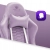 Fotel gamingowy Hell's Chair HC- 1000 Purple White Fioletowy Biały Tkanina